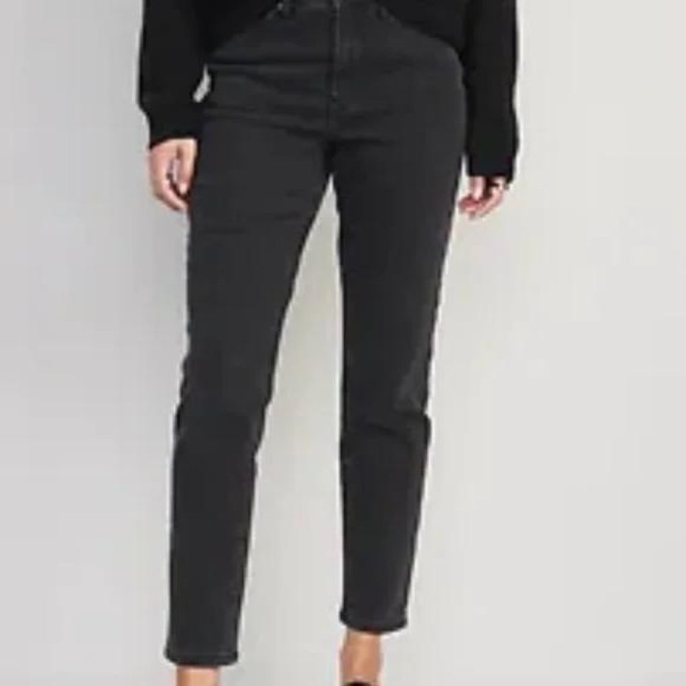 Old Navy High-Waisted OG Straight Built-In Warm Ankle Jeans for Women - Picture 1 of 2